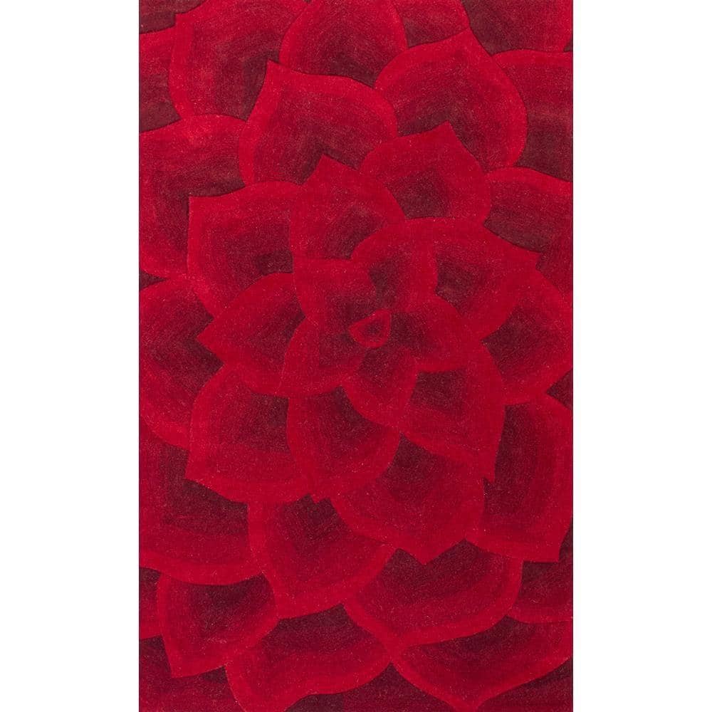 FZDXZJJ Red Rose Flower Runner Rug 2 x 6 ft, Black Rose Hallway Entryway Rug  Runner