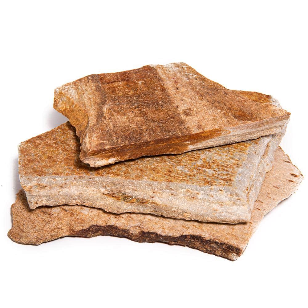 14 in. x 12 in. x 2 in. 60 sq. ft. Salmon Red Natural Flagstone for Landscape, Gardens and Pathways price history on PriceWatchPro