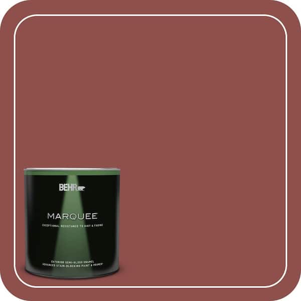 BEHR MARQUEE 1 qt. #S140-6 Moroccan Ruby Semi-Gloss Enamel Exterior Paint & Primer