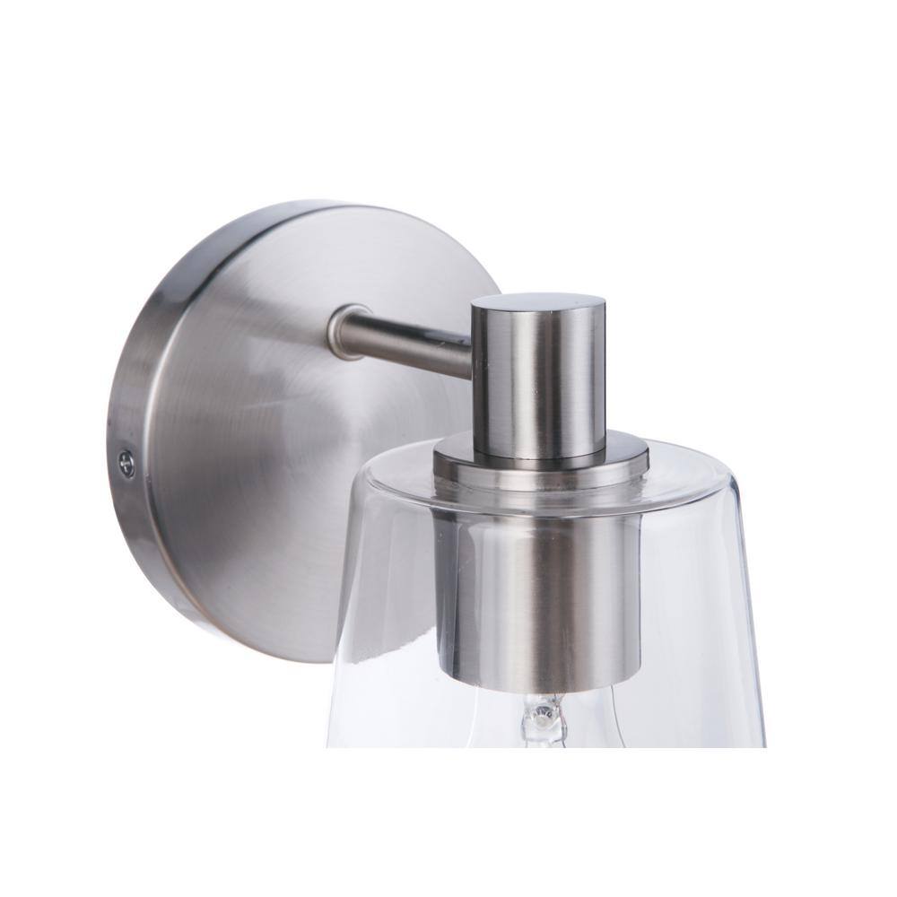 Emilio Brushed Polished Nickel 5'' Direct Wired Wall Sconce