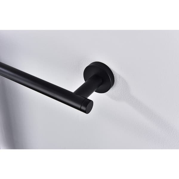 Martella 24-in Wall Mounted Towel Bar in Matte Black