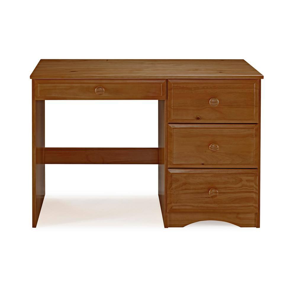 Camaflexi Essentials 43.5 in. Rectangular Castanho Wood 4 Drawer Writing Desk41129 The Home Depot