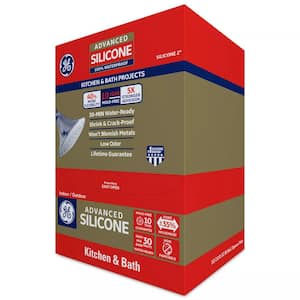 Advanced Silicone 2 2.8 oz. White Kitchen and Bath Caulk (case of 12)