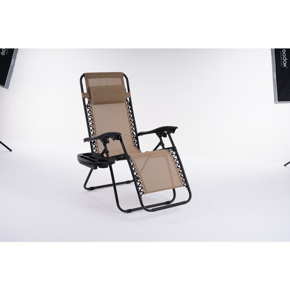 2-Piece Metal Outdoor Chaise Lounge Recliner Chair For Patio Lawn Beach Poo