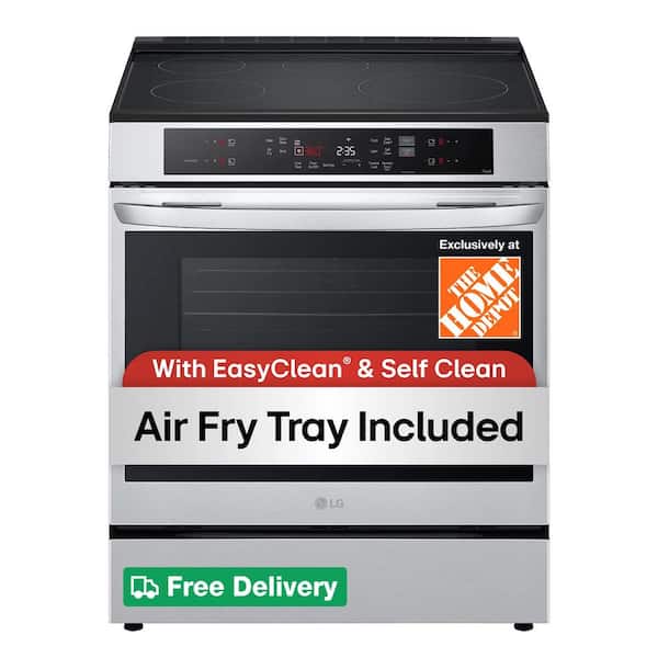 6.3 cu. ft. SMART Induction Slide-In Range in PrintProof Stainless Steel with Convection, EasyClean, and Air Fry Tray