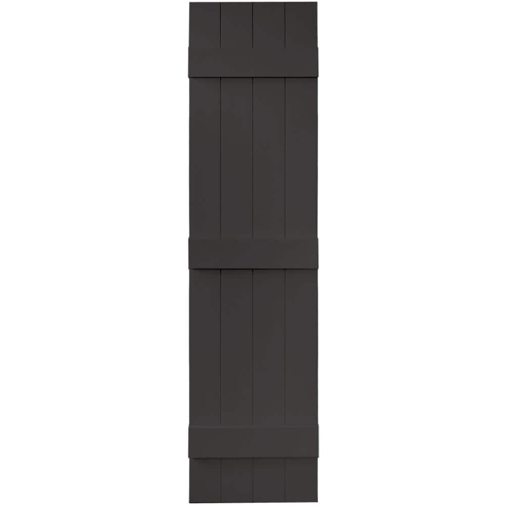 Builders Edge 14 in. x 59 in. Vinyl Joined Board and Batten Shutters