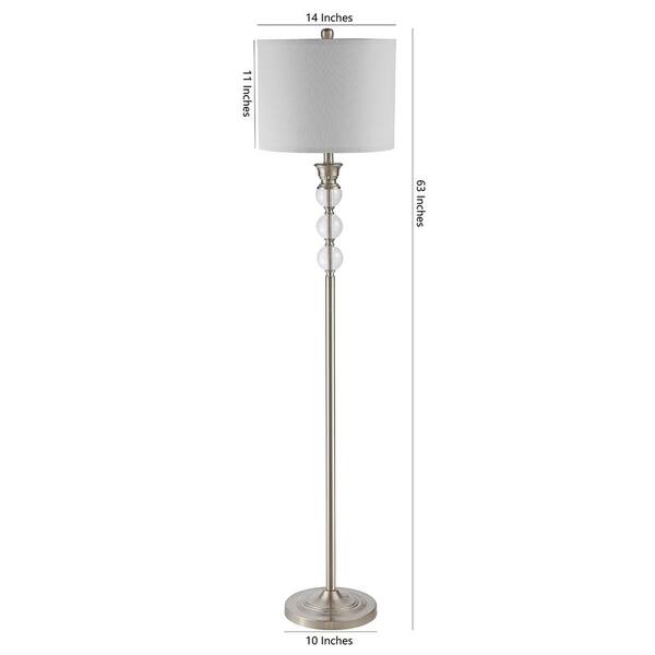 free standing lamp silver