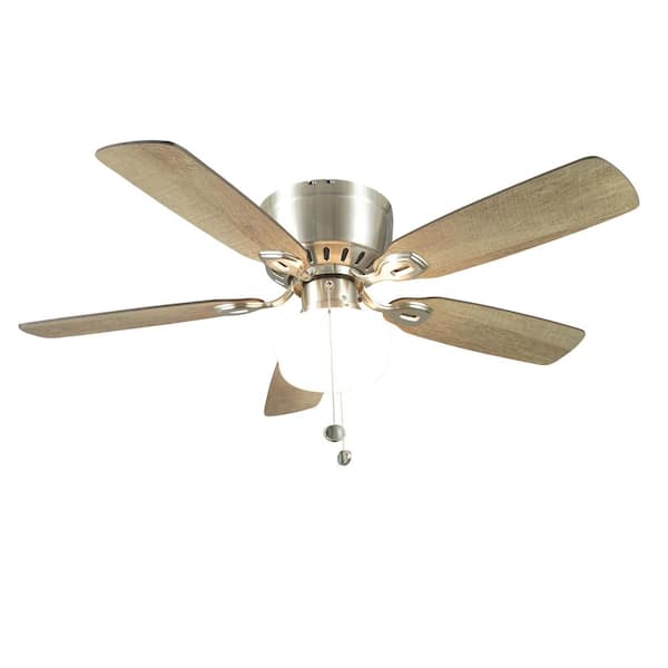 Kennesaw 42 In Indoor Brushed Nickel, Litex Schoolhouse Ceiling Fan Light Shade