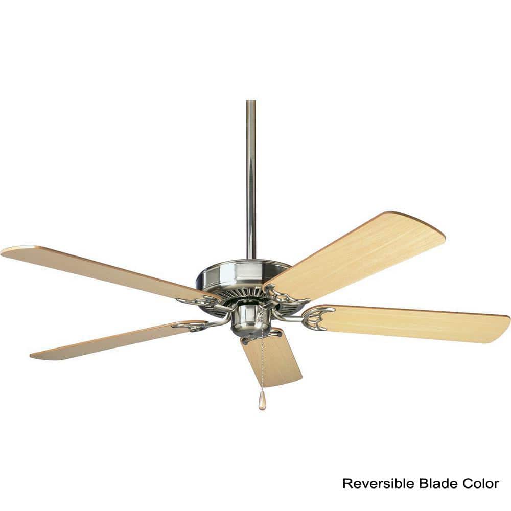 AirPro 52" Brushed Nickel Ceiling Fan with Reversible Blades