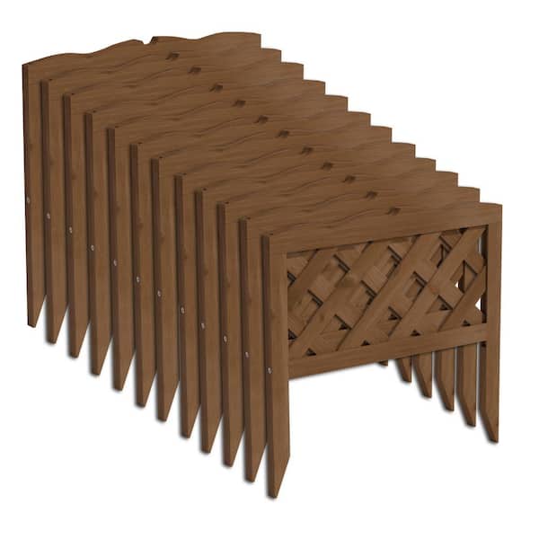 Greenes Fence 19.5 in. L x 19 in. H Wood Lattice Picket Border Fence (12-Pack)