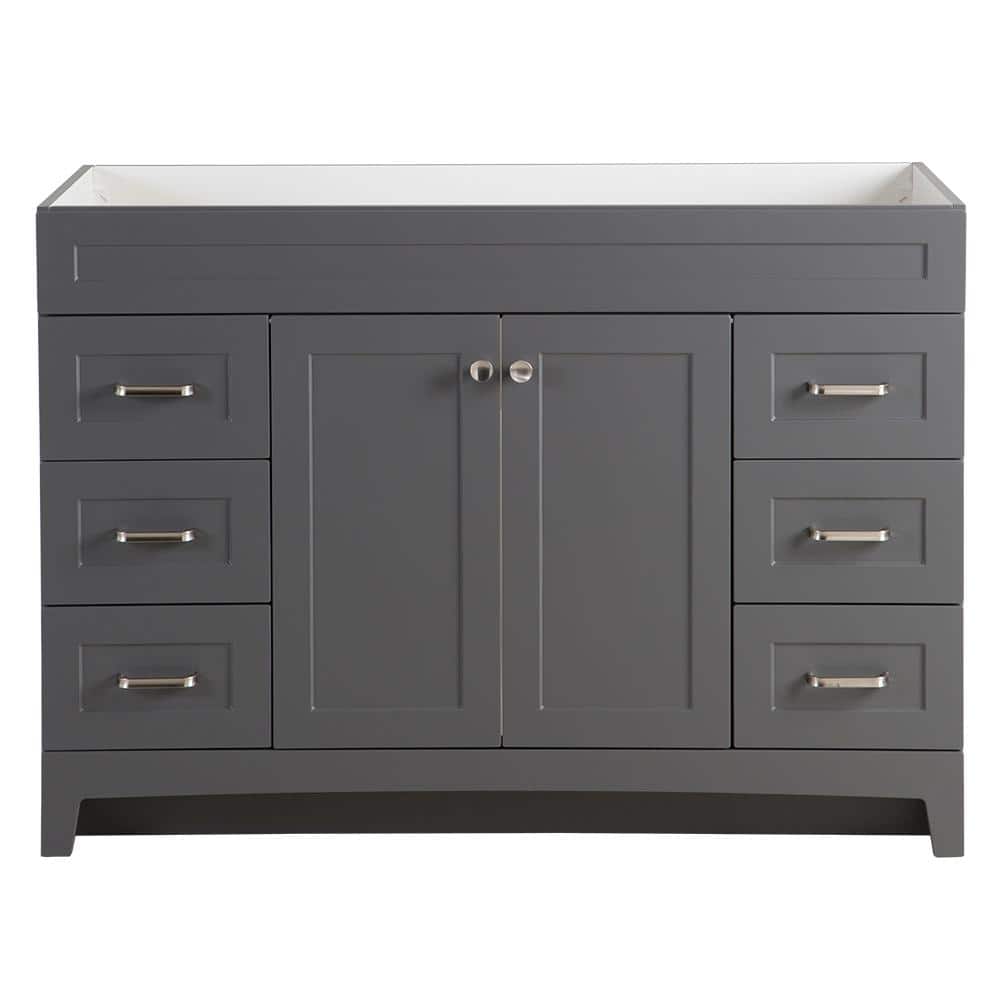 Home Decorators Collection Thornbriar 48 In W X 21 In D Bathroom Vanity Cabinet In Cement Tb4821 Ct The Home Depot