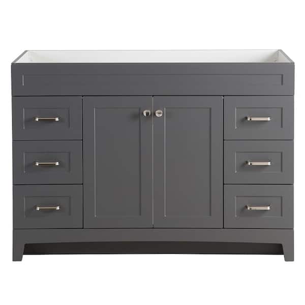 Home Decorators Collection Thornbriar 48 in. W x 22 in. D x 34 in. H Bath Vanity Cabinet without Top in Cement