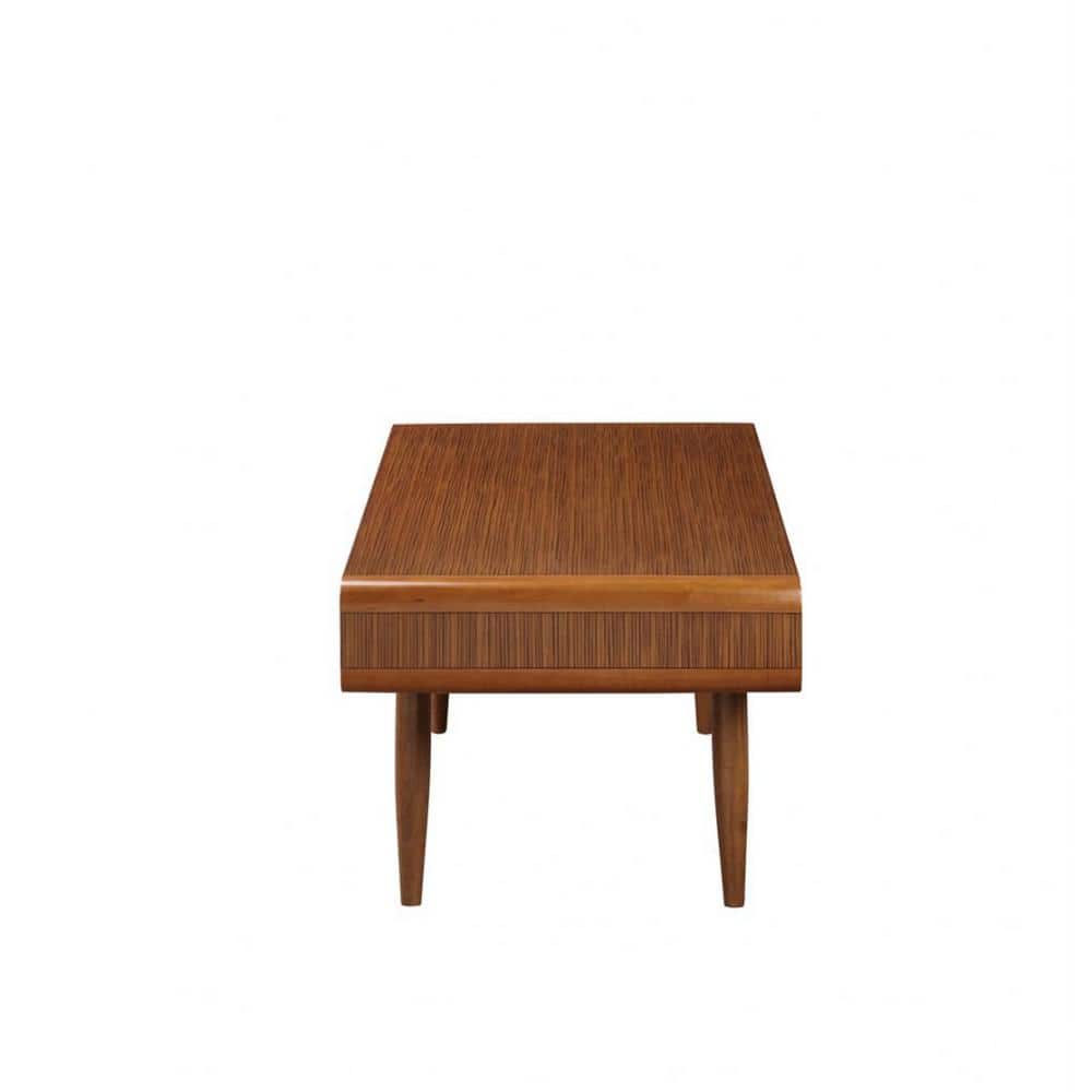 Zambrano Wood Round Chic Coffee Table with Open Storage