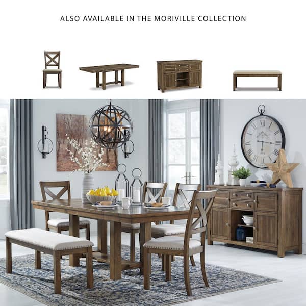 Signature DESIGN BY ASHLEY Moriville Brown Polyester with Cushion