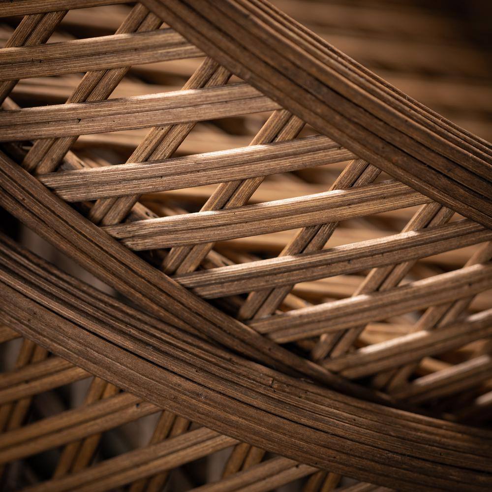 Natural Round Bamboo Decorative Tray Set of 2