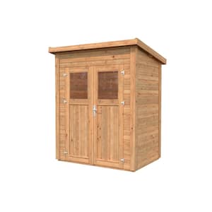 6 ft. x 4 ft. Nordic Spruce Wooden Heavy-Duty Lean-To Storage Shed with Double Doors and Modern Pent Roof (24 sq. ft.)
