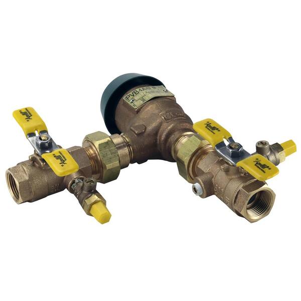 Apollo 3 4 In Bronze Fip Pressure Vacuum Breaker With Union Shut Off Valves 4a504a4f The Home Depot