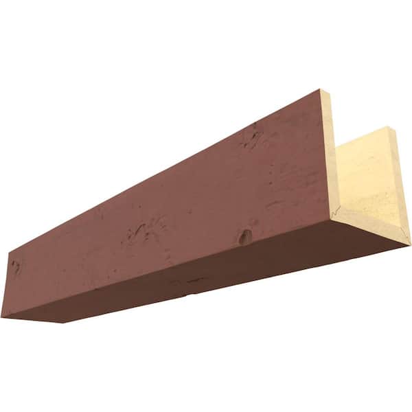 Ekena Millwork Endurathane 8 in. H x 6 in. W x 10 ft. L Knotty Pine Redwood Faux Wood Beam