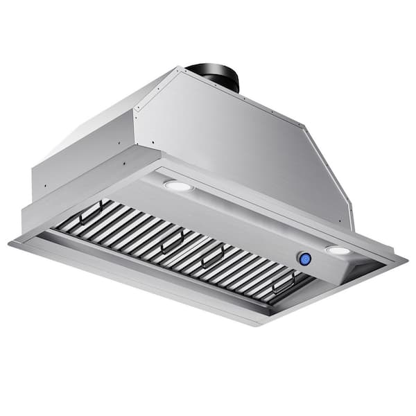 30in. 600 CFM Convertible Ducted to Ductless Insert Range Hood in Stainless Steel w/ LCD Knob Control and 10 Yr Warranty