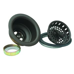 3-1/2 in. Wing Nut Locking Style Basket Strainer with Nut and Washer in Oil Rubbed Bronze
