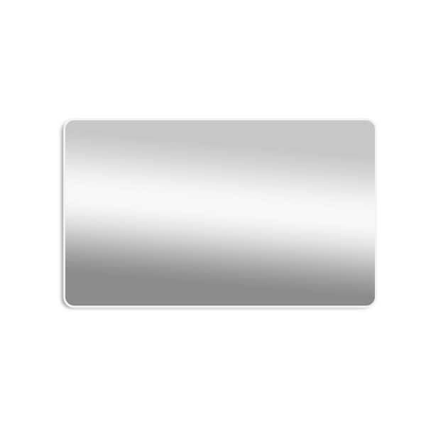 Unbranded Brushed Nickel 60 in. W x 36 in. Modern Aluminum Rectangle Wall Mirror, Horizontally or Vertically
