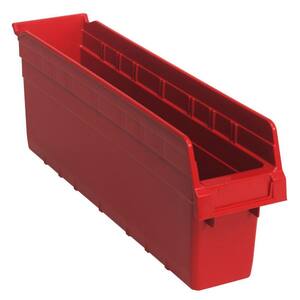 Store-Max 8 in. Shelf 2.7 Gal. Storage Tote in Red (20-Pack)