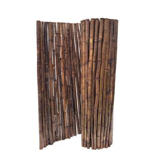 1 in. D x 4 ft. H x 8 ft. W Caramel Brown Bamboo Fence Decorative Rolled Fencing Panel