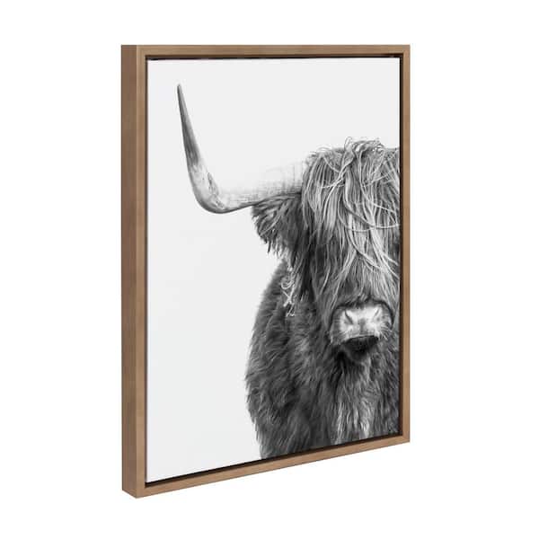 Kate and Laurel "Black and White Farm Animal" by Amy Peterson, 1-Piece Framed Canvas Animals Art Print, 18 in. x 24 in.