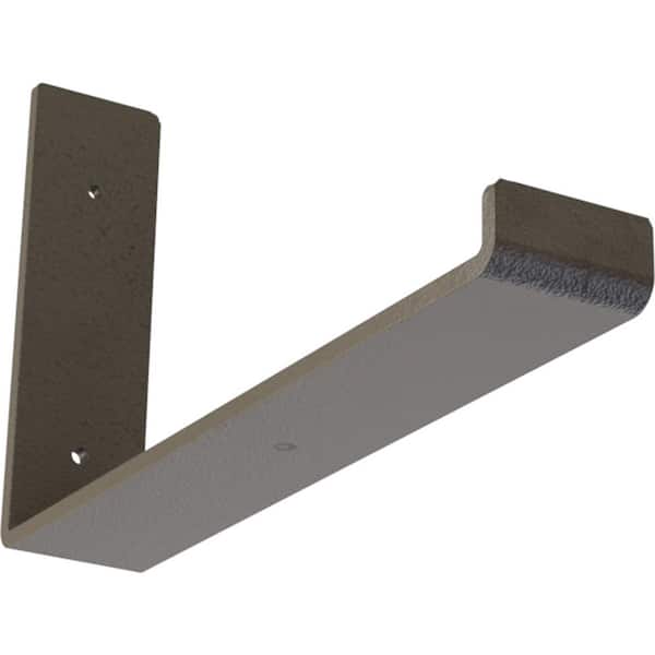 Ekena Millwork 2 in. x 7 in. x 12 in. Hammered Dark Bronze Steel Hanging Shelf Bracket