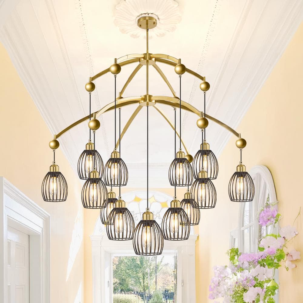 Retro 13-light Vintage Wrought Iron Gold Creative Ceiling Chandelier for Kitchen Island Dining Living Room Bedroom price history on PriceWatchPro