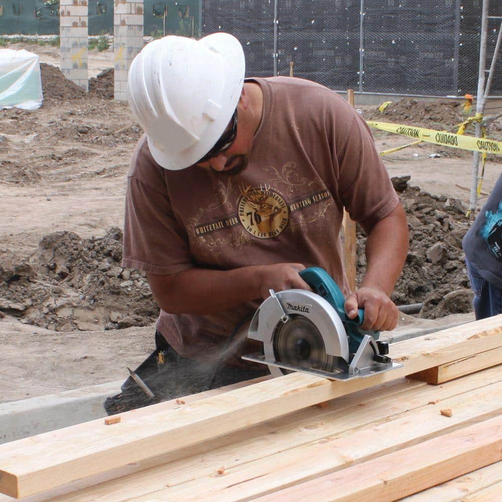 15 Amp 71/4 in. Corded Electric Brake Circular Saw with (2) builtin