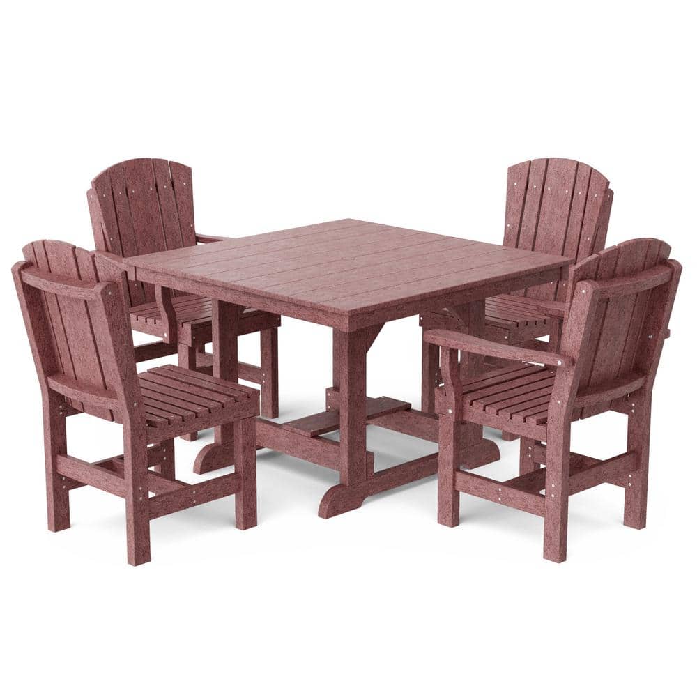 Heritage Cherrywood 5-Piece Plastic Outdoor Patio Dining Set price history on PriceWatchPro