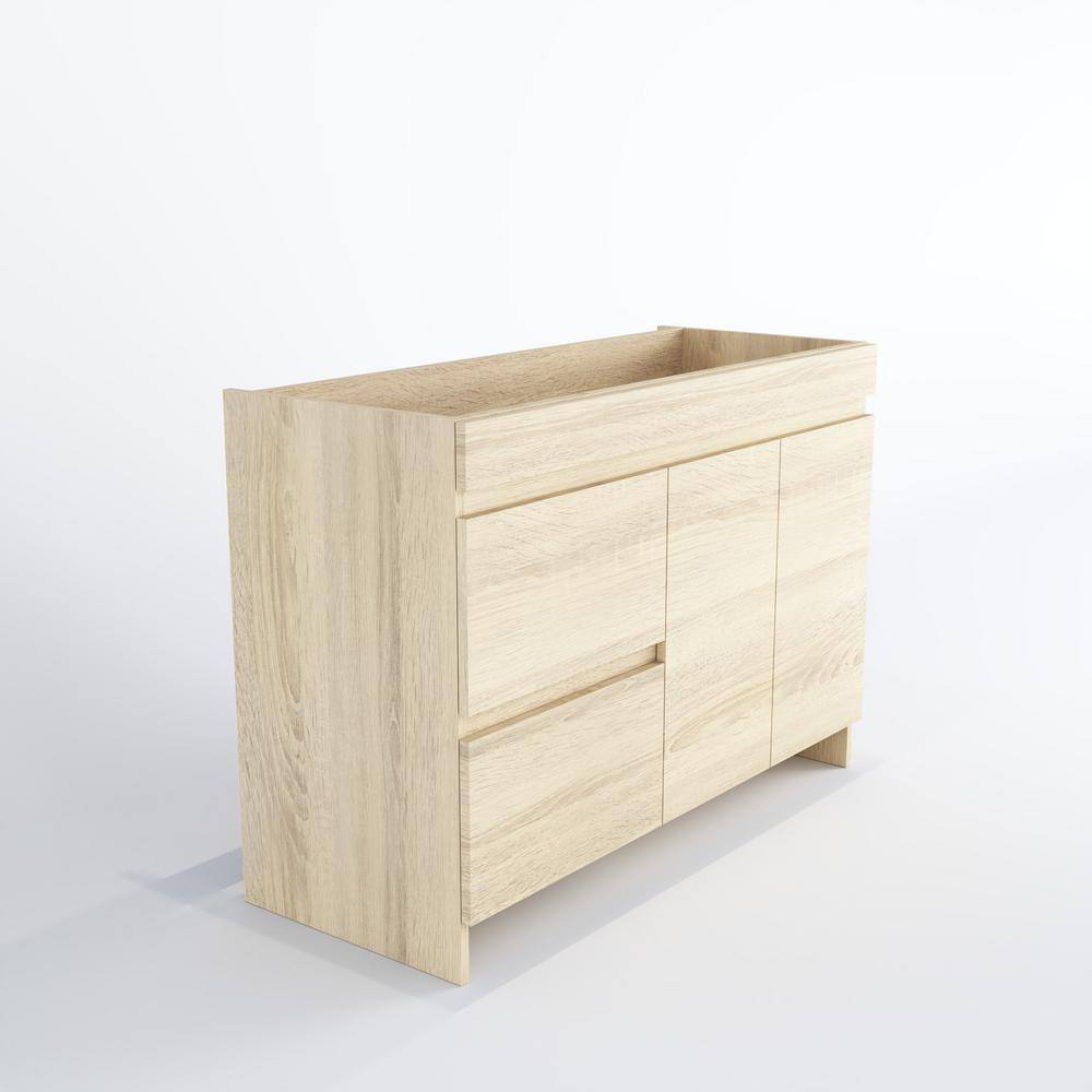 Cinnamon 48" White Oak Freestanding Bathroom Vanity Base