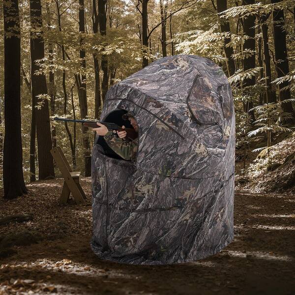 360 Degree Hunting Blind | Pop-Up Ground Blind For 3-4 People | Deer & Turkey Hunting