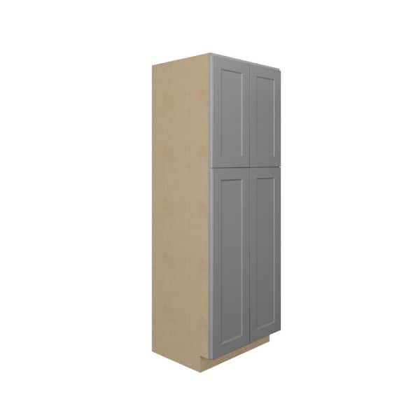 Cumberland Recessed 30 in. W x 90 in. H x 24 in. D in Painted Stratus Plywood Assembled Pantry Cabinet.