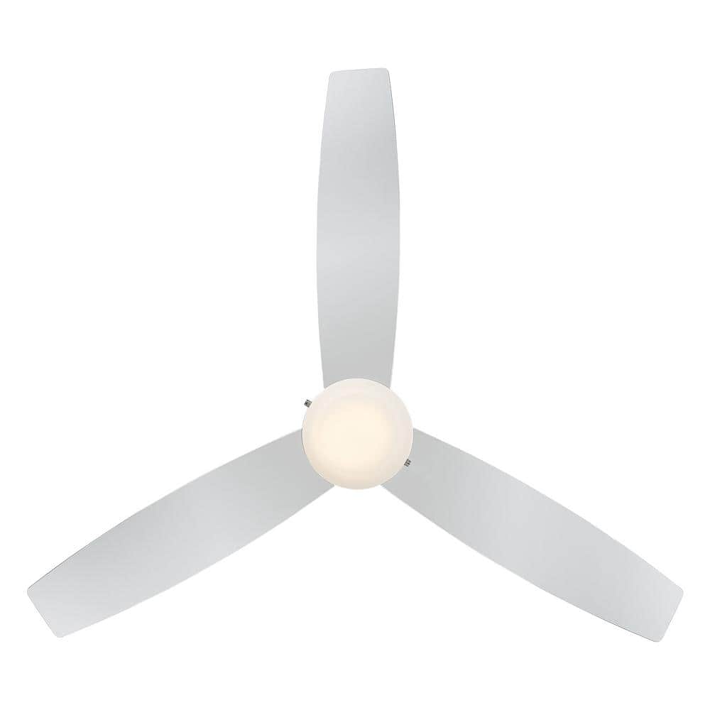 Atlantis 52'' Brushed Nickel 3-Blade Ceiling Fan with LED Light
