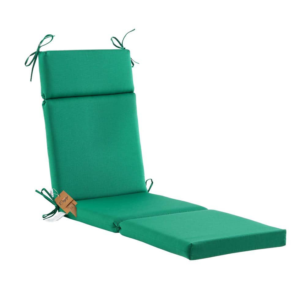 Outdoor Chaise Lounge Tufted Cushion with Ties,Replacement Wicker Chair Cu