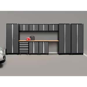 Bold Series 12-Piece 24-Gauge Steel Garage Storage System in Gray (186 in. W x 77 in. H x 18 in. D)