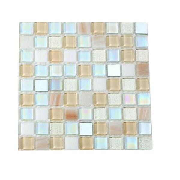 Ivy Hill Tile Capriccio Collegno Glass Mosaic Floor and Wall Tile - 3 in. x 6 in. x 8 mm Tile Sample