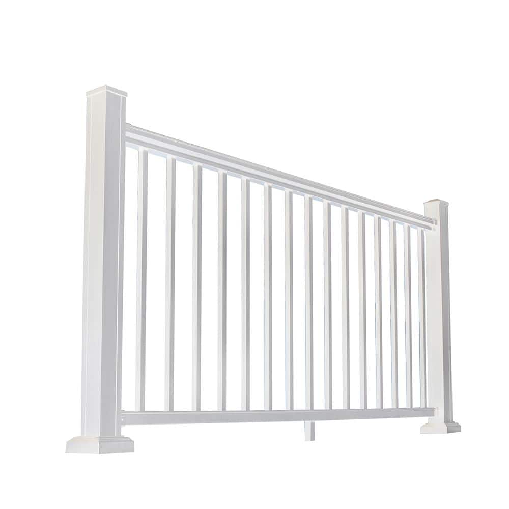 Stanford 36 in. White Aluminum Railing Kit for Decks and Porches