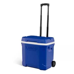 30 qt. Pressure-Fit Lid Chest Cooler with Wheels in Blue