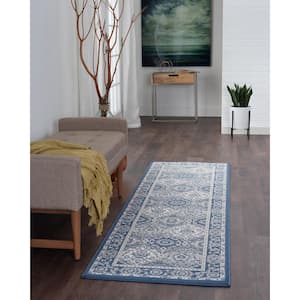 Details about   Long Runner Traditional Oriental Blue Area Rug **FREE SHIPPING** 