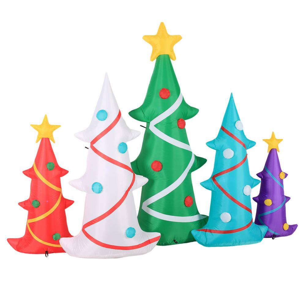 Occasions 6 ft LED Inflatable Multicolor Christmas Trees