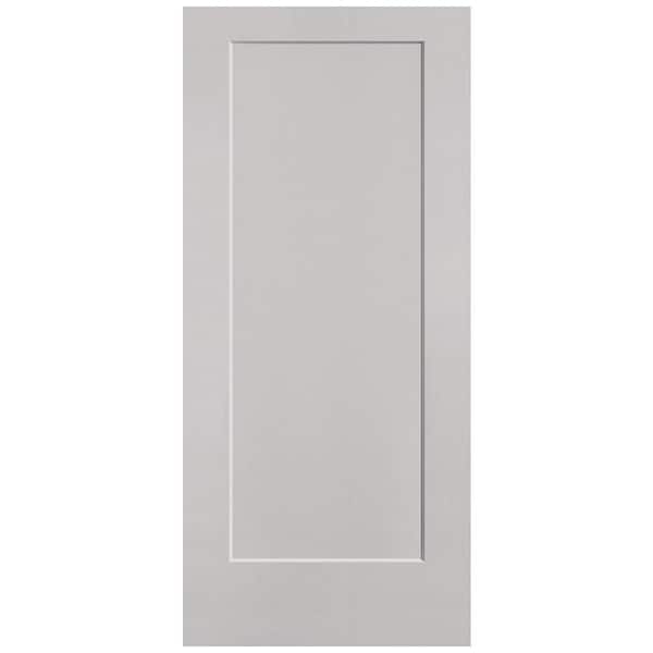 Masonite 36 in. x 80 in. 1-Panel Lincoln Park Single Bore Solid Core Silver Bullet Molded Composite Interior Door Slab