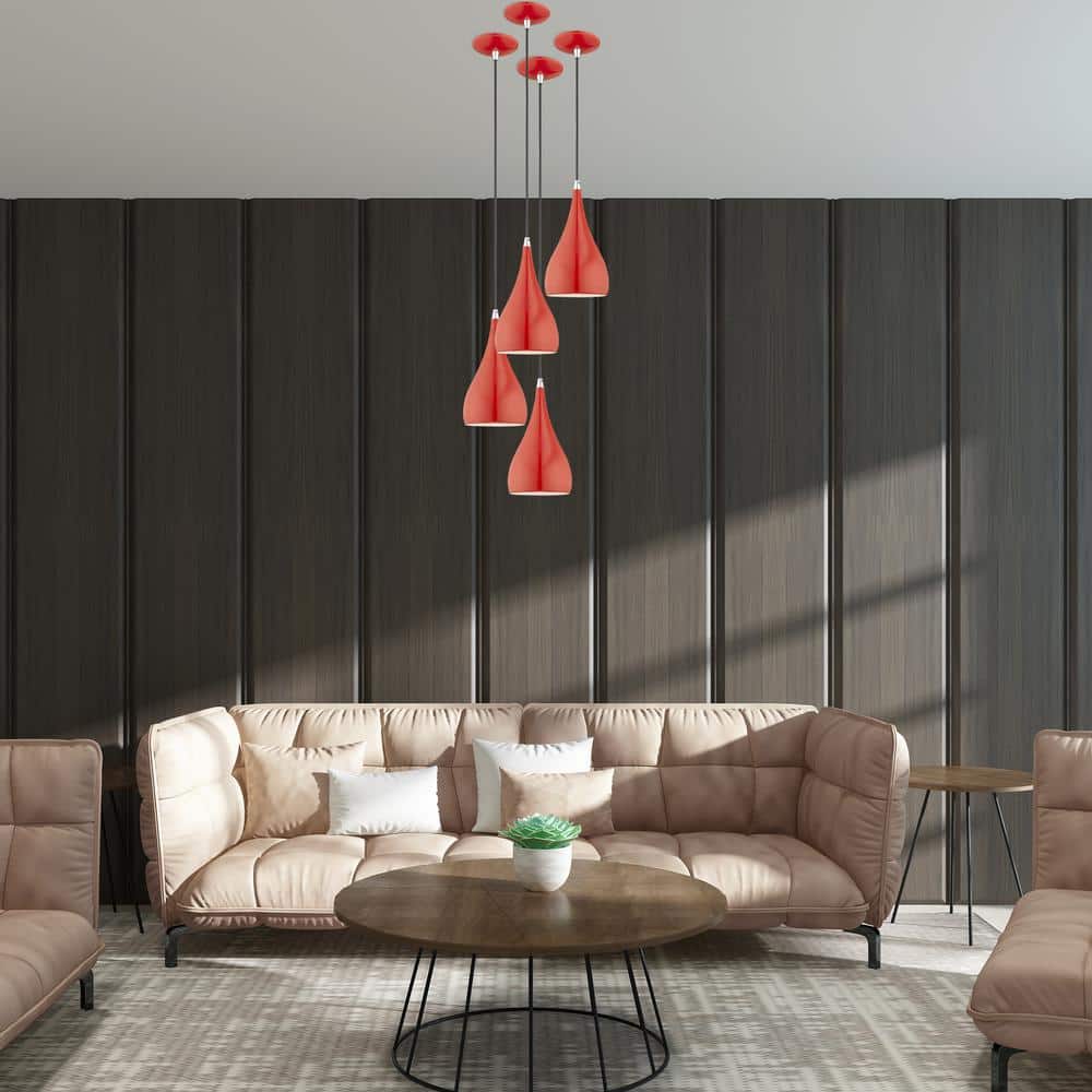 Elegant Spades Steel Pendant Light in Various Finishes