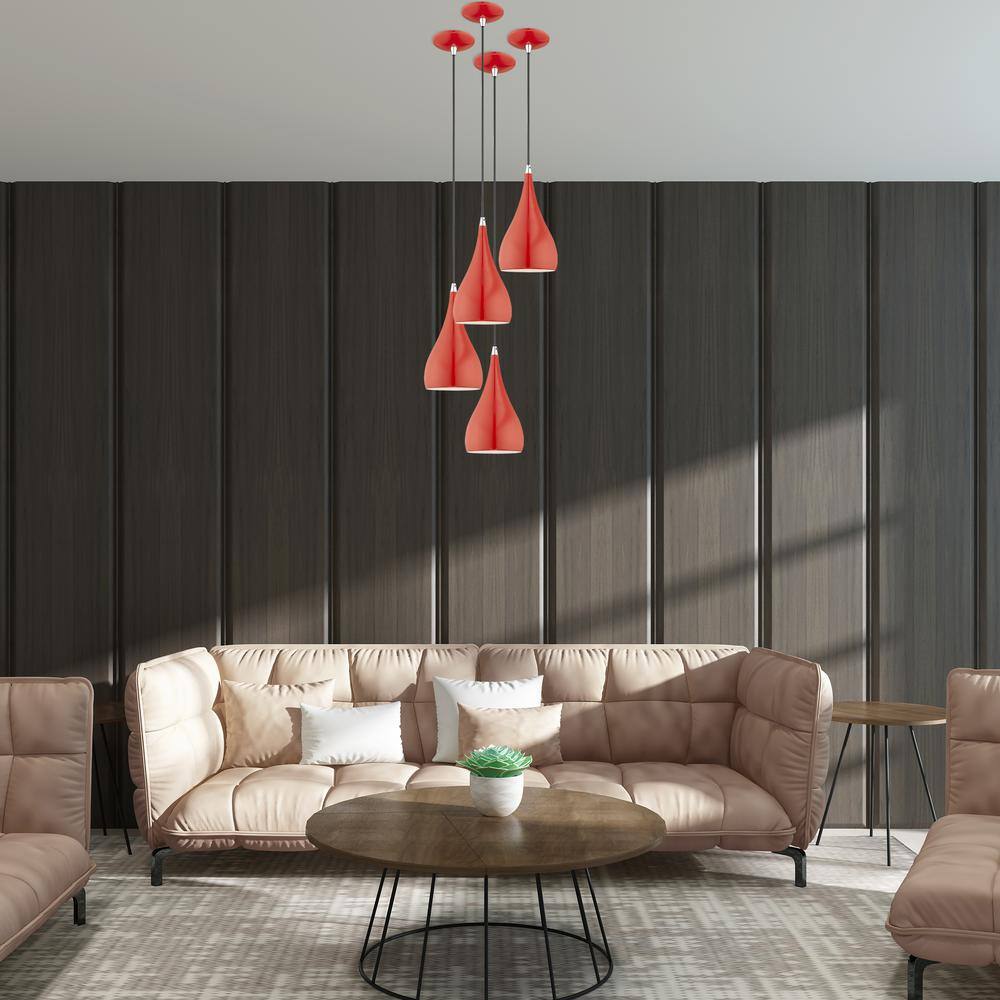 Elegant Spades Steel Pendant Light in Various Finishes