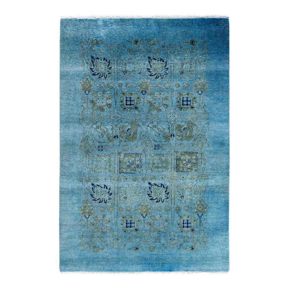 Vibrance Blue 4 ft. x 6 ft. Solid Wool Indoor Area Rug price history on PriceWatchPro