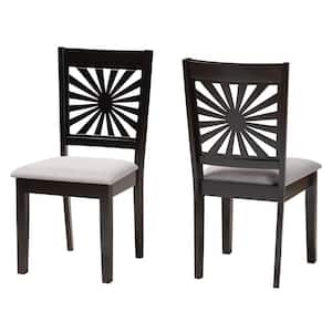 Olympia Grey and Espresso Brown Dining Chair (Set of 2)