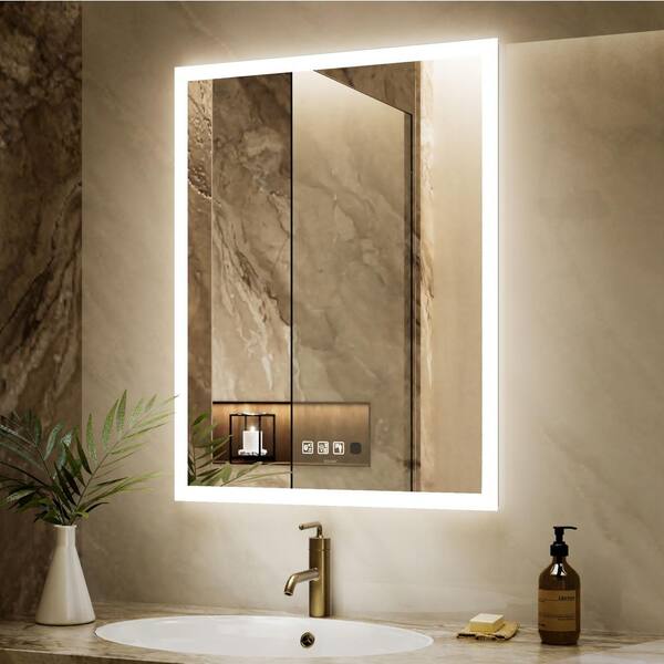 40undefined32 inch LED Bathroom Mirror with Lights Backlit RGB Color Changing Lighted Mirror for Bathroom Rectangular Vanity Mirror - Bed Bath & Beyond - 40646577