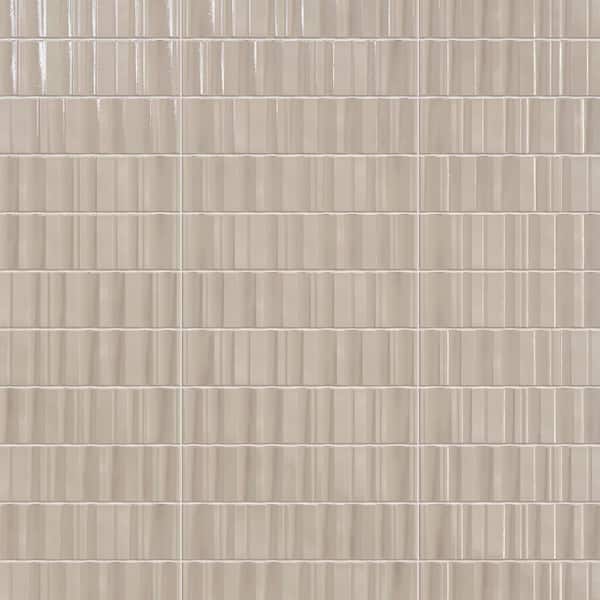 Tranquil Ivory 2.5 in. x 10 in. Glossy Porcelain Rectangular Wall Tile (5.166 sq. ft. /Case)